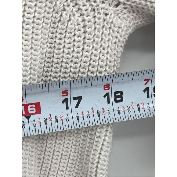 Alex + Alex Sweater Women Medium White Light Gray Long Sleeve Should Cut Out - Picture 5 of 12